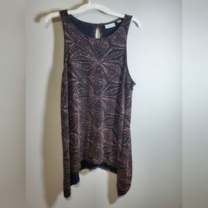 New York And Company Sparkly Tunic Sleeveless Top Size Large
